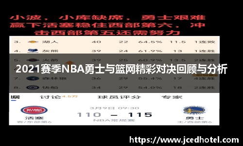 2021赛季NBA勇士与篮网精彩对决回顾与分析